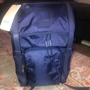 Gucci Diaper Bag Backpack Navy Blue